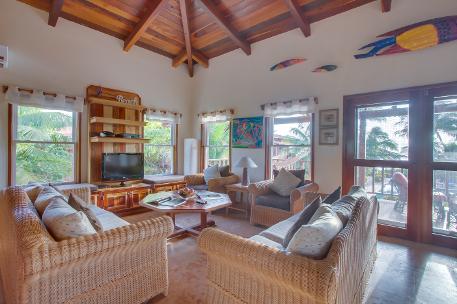 Coral Caye Villa, Living room, Belize
